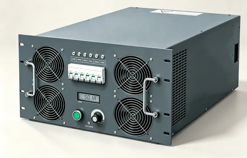 EAK rack-mounted load box used for building power-system testing