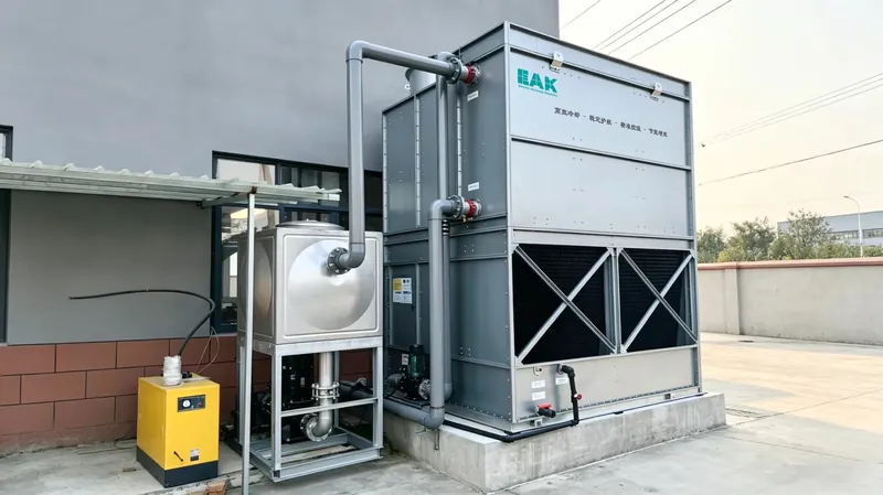 Outdoor cooling tower and load test site